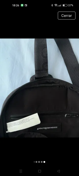 Mochila Adolfo Domínguez Negra