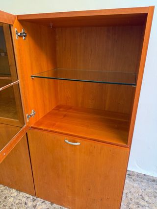 2 Vitrinas Madera Cristal