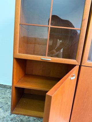 2 Vitrinas Madera Cristal