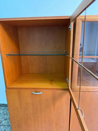 2 Vitrinas Madera Cristal