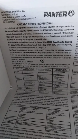 Zapatos de seguridad Panter talla 41