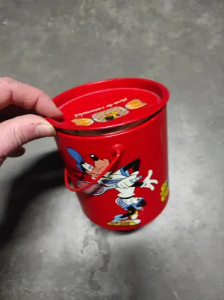 Cubo metálico vintage Goofy