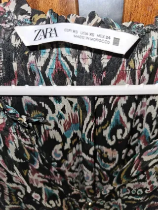 Vestido Zara Estampado Talla XS