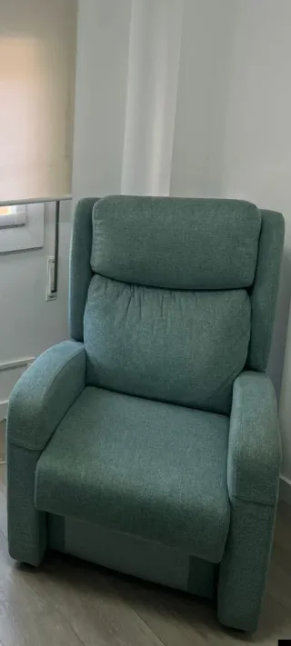 2 Sillones Relax Orejeros Tela Teal