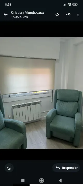 2 Sillones Relax Orejeros Tela Teal