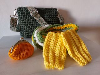 Bolso crochet bandolera verde nuevo