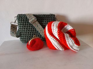 Bolso crochet bandolera verde nuevo