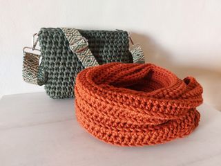 Bolso crochet bandolera verde nuevo