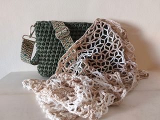 Bolso crochet bandolera verde nuevo