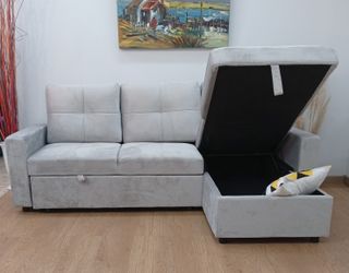 Sofá Cama Light. Chaiselong + Arcón. ¡EN OFERTA!
