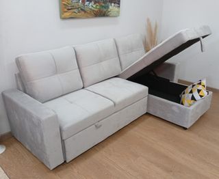 Sofá Cama Light. Chaiselong + Arcón. ¡EN OFERTA!