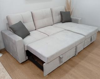 Sofá Cama Light. Chaiselong + Arcón. ¡EN OFERTA!