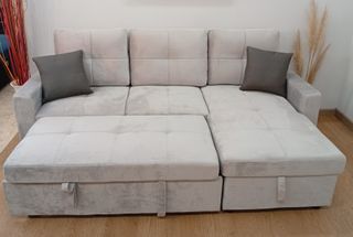 Sofá Cama Light. Chaiselong + Arcón. ¡EN OFERTA!