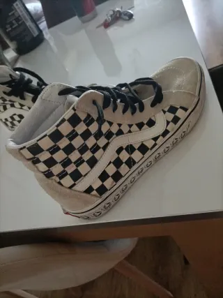 Botas Vans SK8-Hi Checkerboard Beige