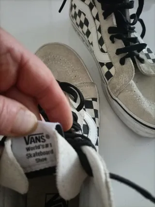 Botas Vans SK8-Hi Checkerboard Beige