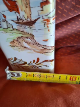 Botella cerámica decorativa paisaje