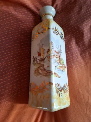 Botella cerámica decorativa paisaje