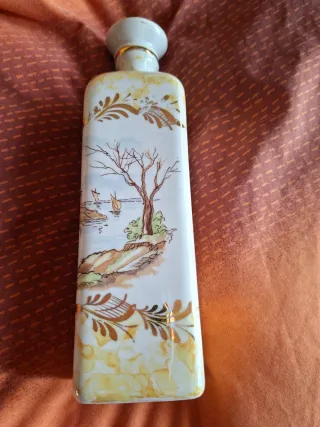 Botella cerámica decorativa paisaje