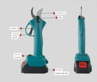 Tijeras Podar Eléctricas Recargables (2 Baterías)