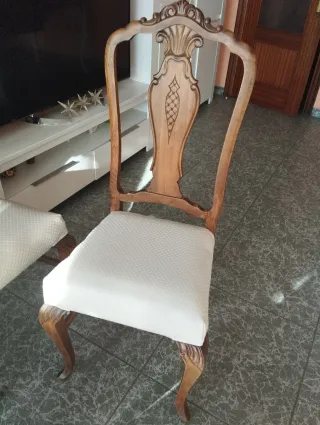 Juego de 5 sillas vintage madera