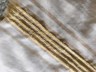 2 Paneles Cortina Visillo Beige/Blanco