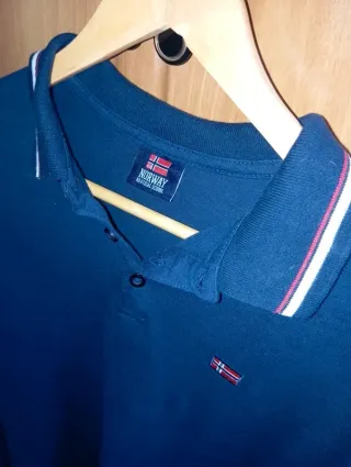 Polo maniche lunghe Norway blu