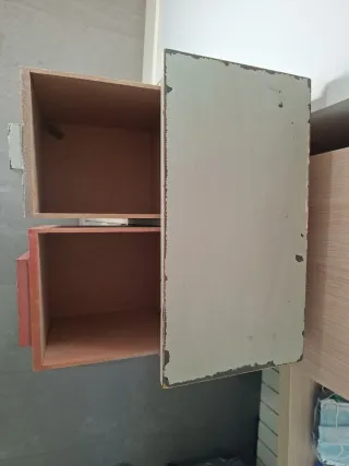 Cajonera vintage madera números multicolor