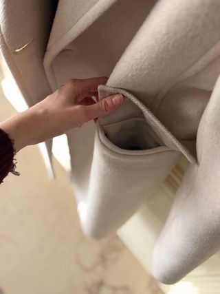 Abrigo Mango Lana Beige Talla XS doble botonadura