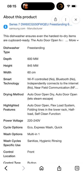 Lavavajillas Samsung Serie 7