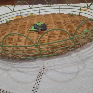 Vassoio ovale vintage decorato