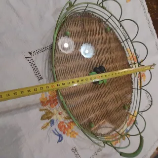 Vassoio ovale vintage decorato