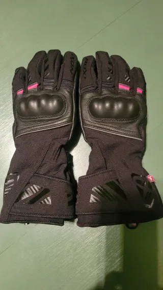 Guantes Moto Mujer Invierno Ixon Negros Rosas