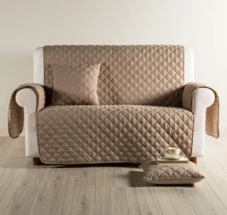 Copridivano Trapuntato Beige Poltrona