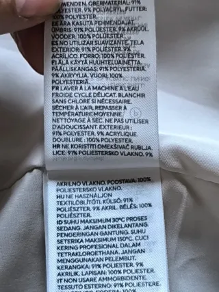 Abrigo H&M gris clarito como blanco Talla M