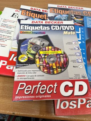 Lote 20 etiquetas CD/DVD Data Becker