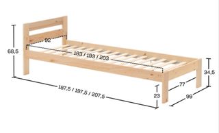 Cama nido madera ecológica de 90cm.