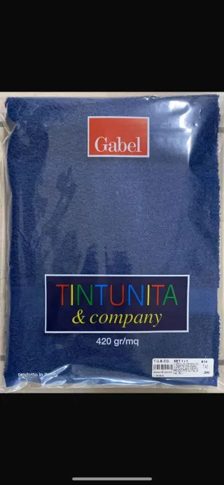 Set 2 Asciugamani Gabel Blu 420 gr/mq