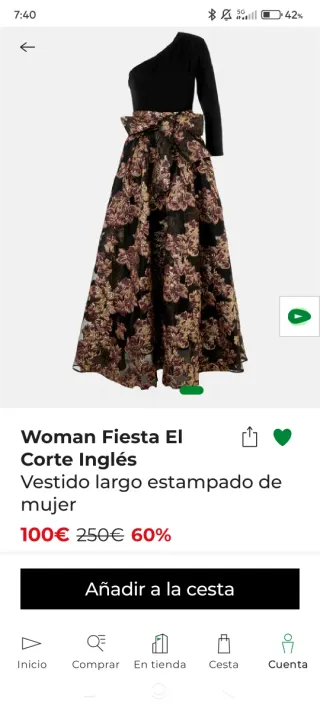 Vestido fiesta boda negro y dorado