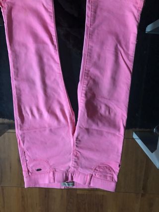 Vaqueros niña rosa