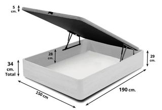 Canape abatible + Colchon Baviera 150cm