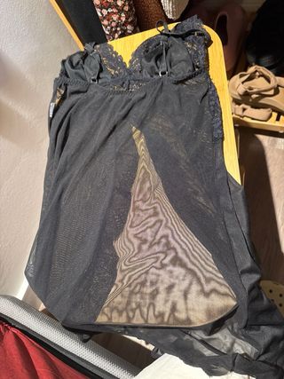 Conjunto Lenceria Negro Encaje