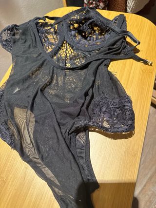Conjunto Lenceria Negro Encaje