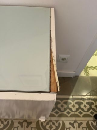 Mueble aparador blanco cristal Ikea