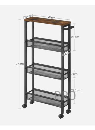 Carro de 4 Niveles Negro