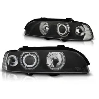 Faros delanteros Angel eyes BMW Serie 5 E39 Black