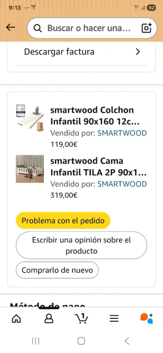 Cama Infantil Blanca 90x160