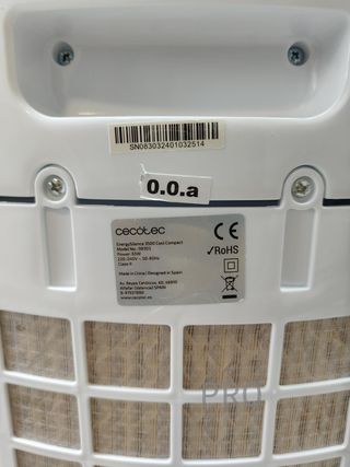 Climatizador Evaporativo EnergySilence 3500 Cool Compact. 65 W, Depósito 3,5 L