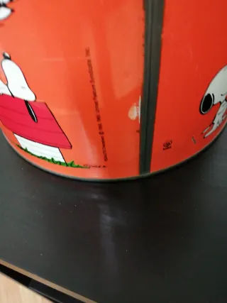 Papelera Snoopy Vintage naranja