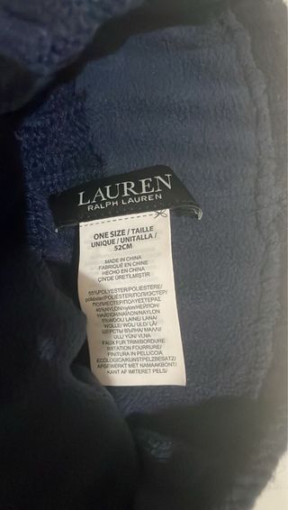 Gorro Invierno Ralph Lauren Azul y Dorado