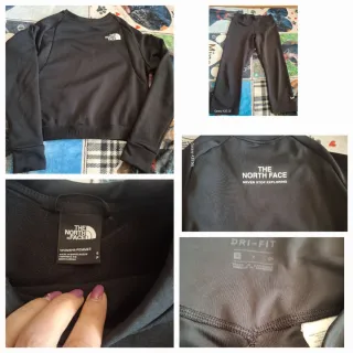 Felpa The North Face nera e pinocchietto Nike TG s